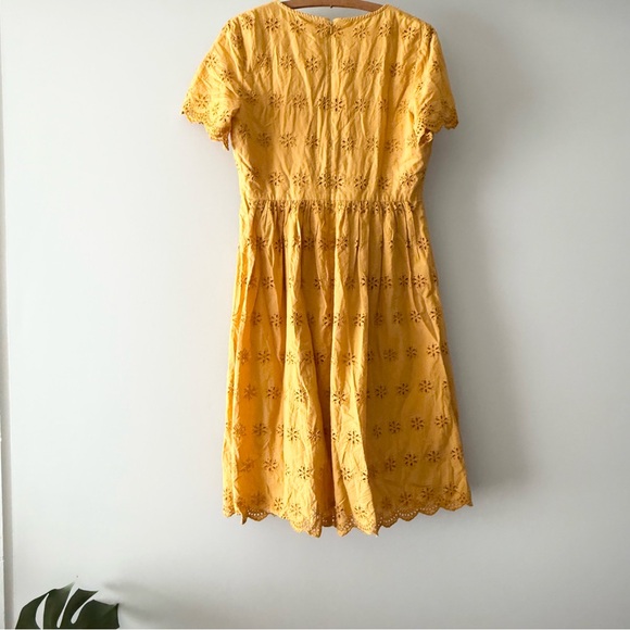 Madewell Scalloped Eyelet Midi Dress 8 - Picture 5 of 6